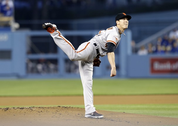 Lincecum walked 7 (in five innings), but still got the win against the Dodgers