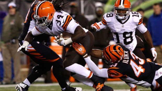 Isaiah Crowell had an even more effective 2014 than his numbers (607 yards, 8 TD, 4.1 YPC) indicated and he's in line to be the feature back in Cleveland. 
