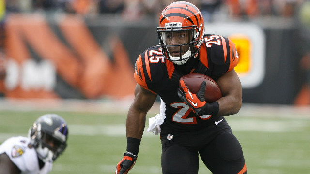 Gio Bernard (439 RuYards, 141 ReYards, 2 touchdowns) looks like a strong play tonight against a Cleveland Browns team that has been generous to the position all season. 